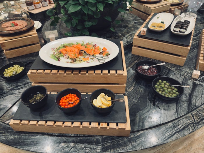 The St. Regis Beijing breakfast salmon and sushi The St. Regis Beijing breakfast salmon and sushi