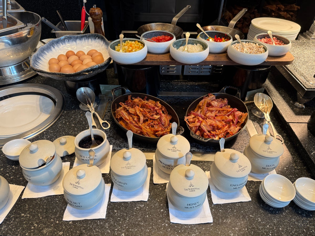 The Sukhothai Bangkok bacon and eggs