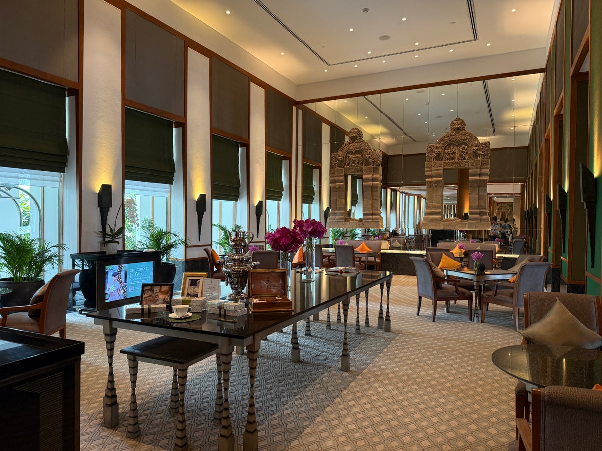 The Sukhothai Bangkok lobby seating and afternoon tea