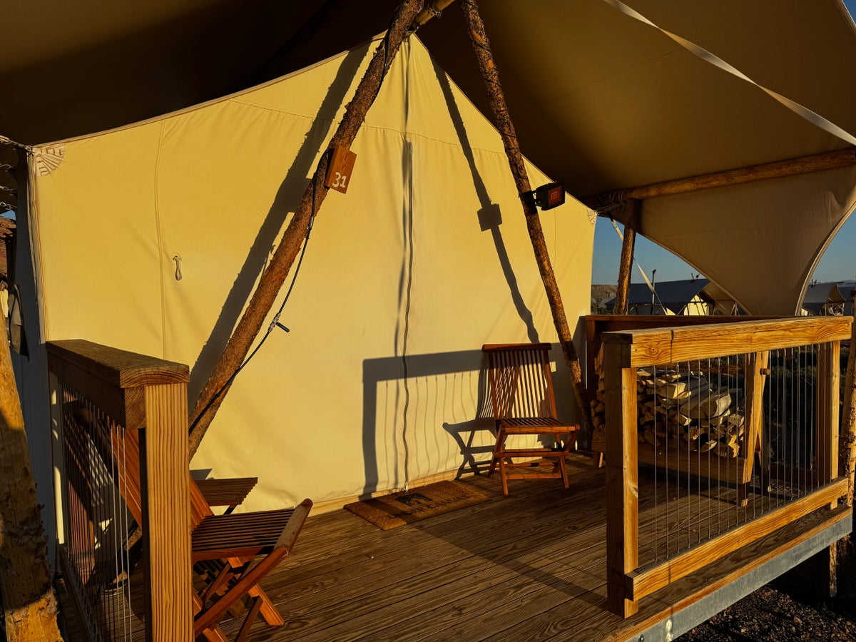 Under Canvas Moab Safari Tent porch