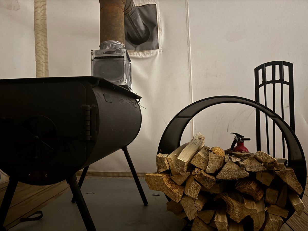 Under Canvas Moab Safari Tent wood furnace
