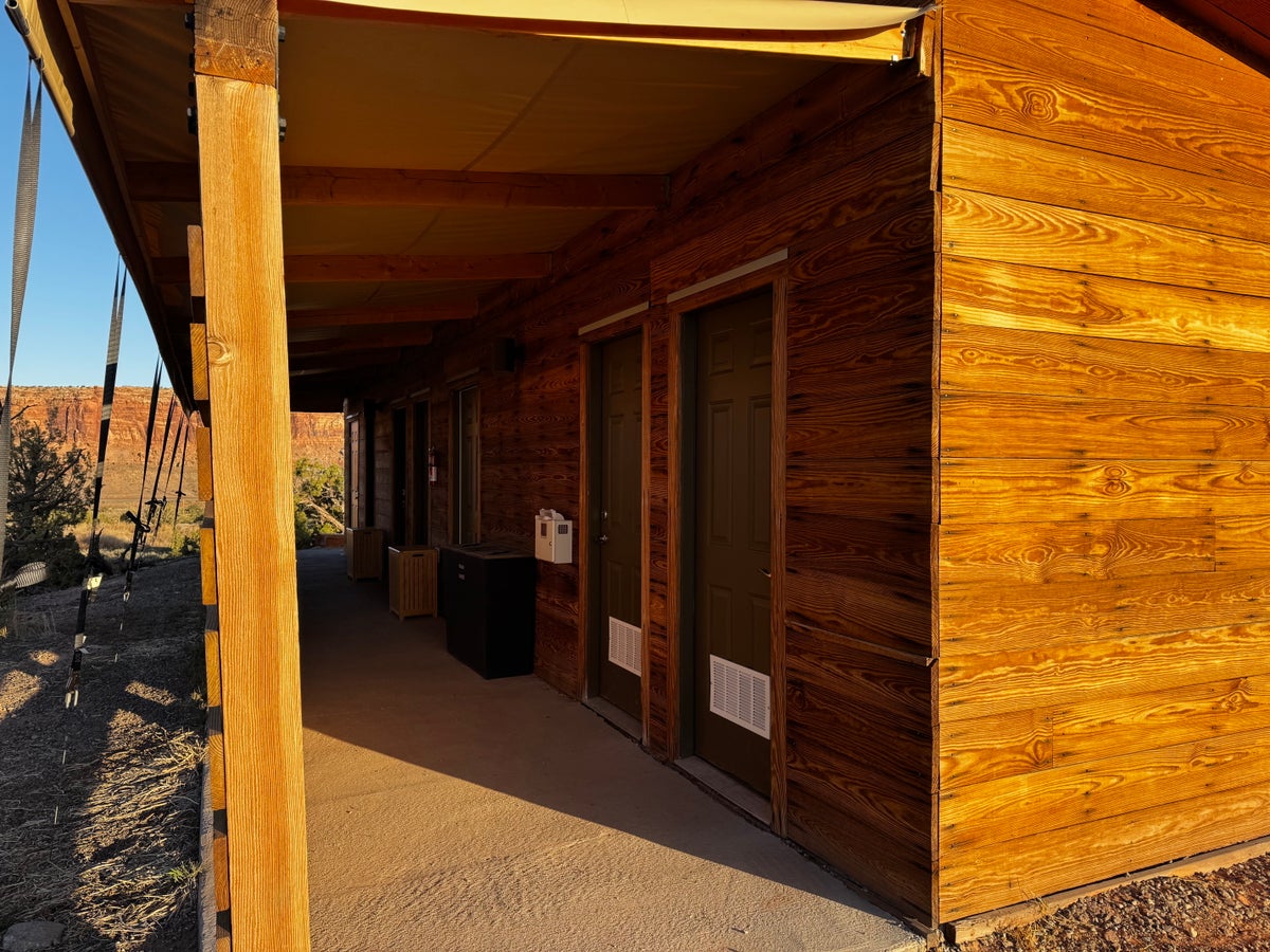 Under Canvas Moab bathroom building