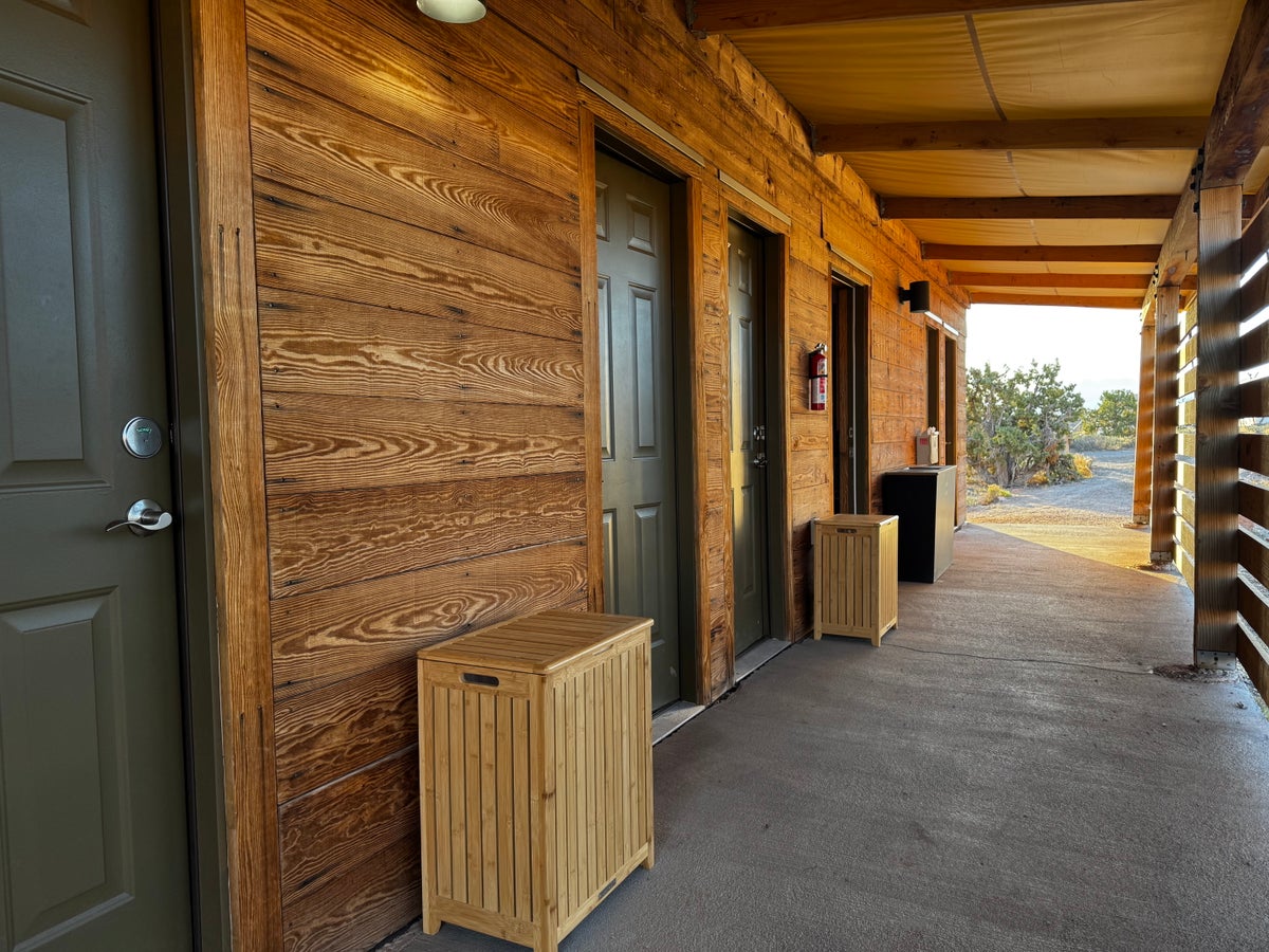 Under Canvas Moab bathroom entrance