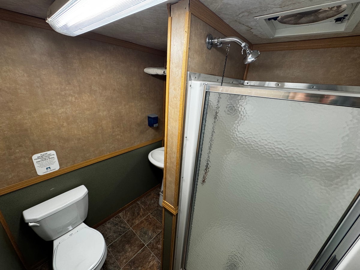 Under Canvas Moab bathroom near lobby