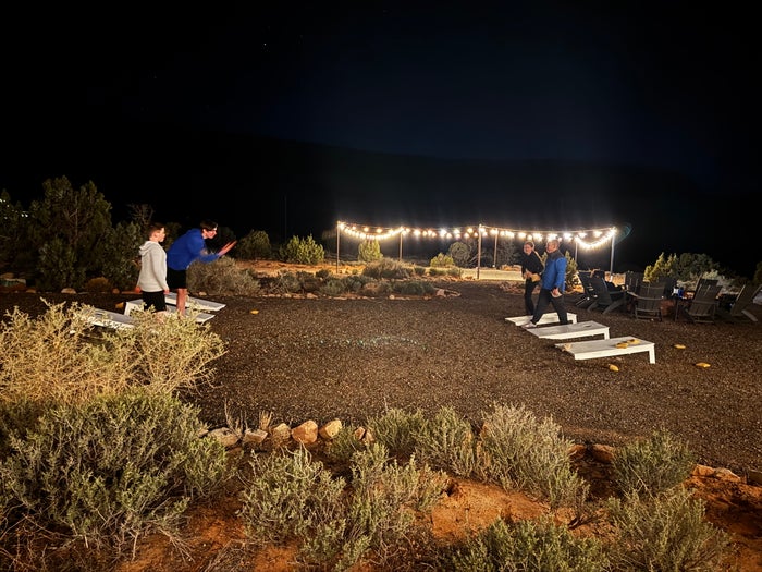 Under Canvas Moab cornhole