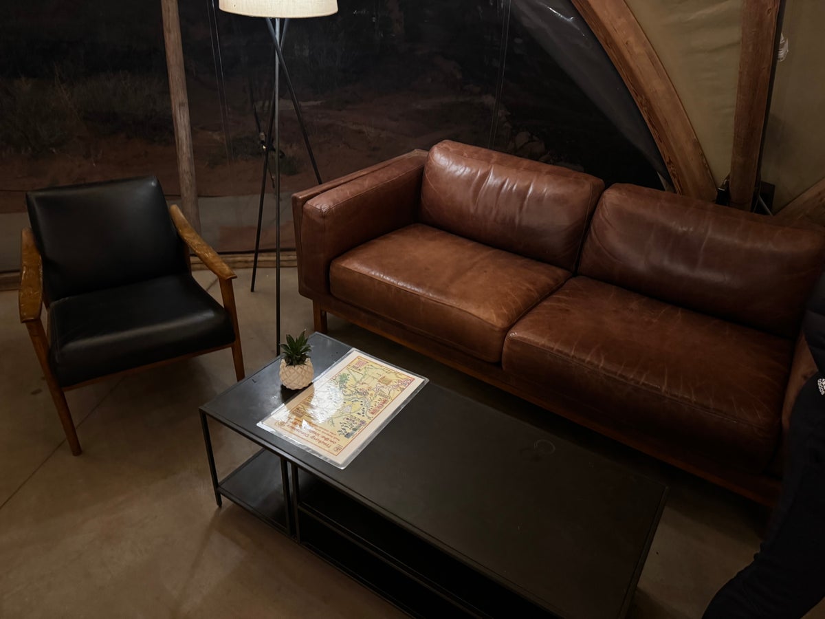 Under Canvas Moab lobby seating