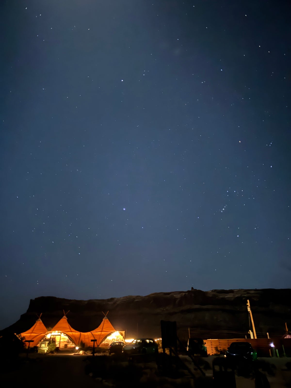 Under Canvas Moab night sky
