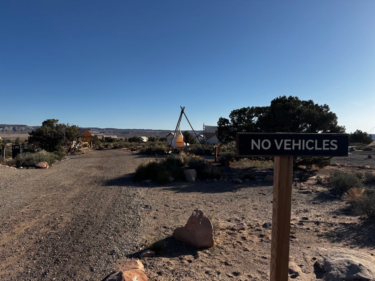 Under Canvas Moab no vehicles