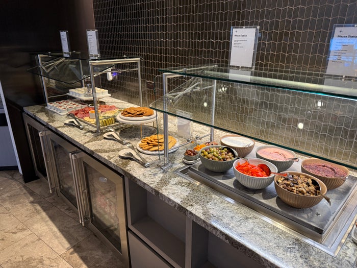 United Polaris Lounge Chicago Mezze and Desserts United Polaris Lounge Chicago Mezze and Desserts