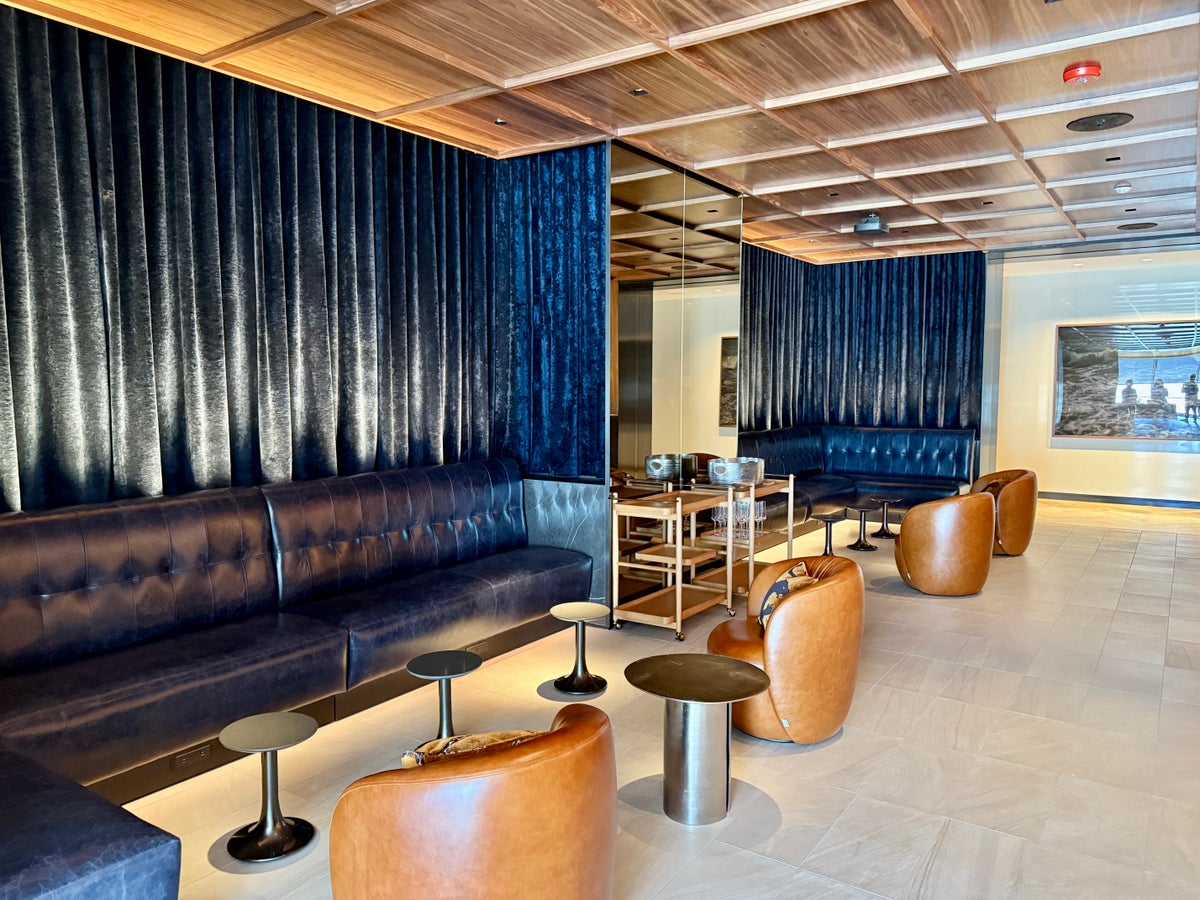 United Polaris Lounge Chicago Speakeasy Banquette Seating