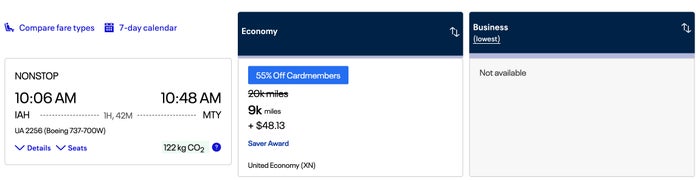 United cardholder pricing April 2025 flash sale