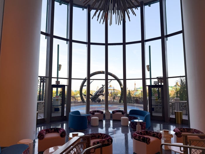 Universal Helios Grand Hotel Loews Hotel Epic Universe lobby window view