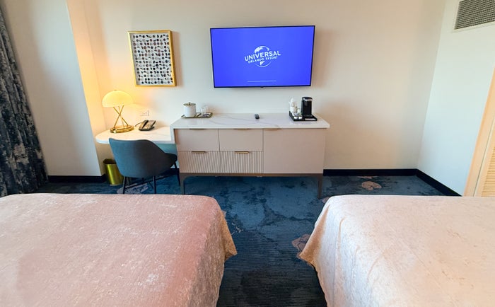 Universal Helios Grand Hotel Loews Hotel Epic Universe room tv