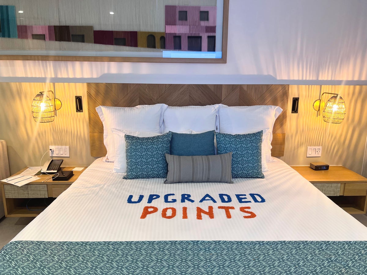 Upgraded Points on bed at Dreams Mazatlan