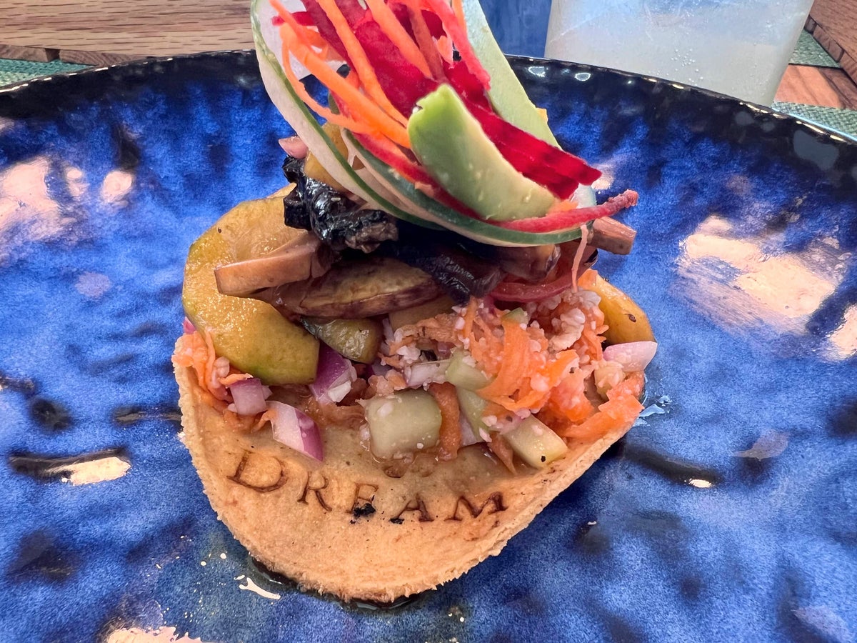 Veggie tostada at Oceana at Dreams Mazatlan
