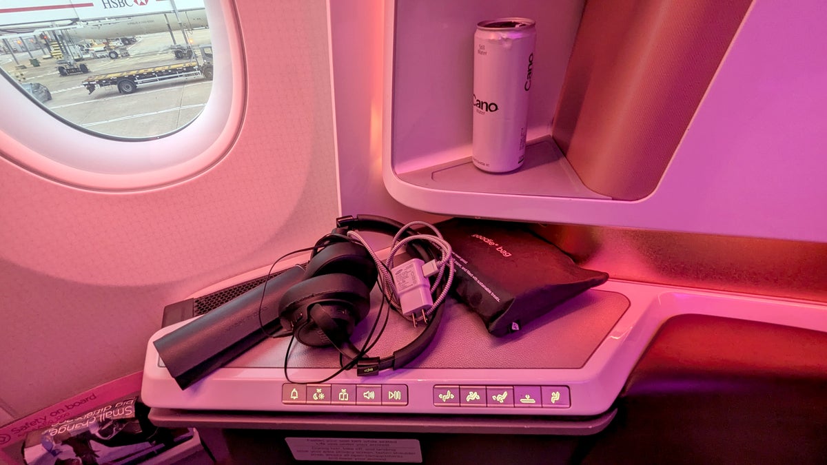 Virgin Atlantic A350 1000 Business Class Storage