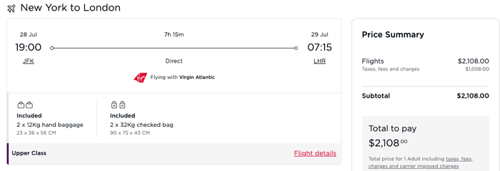 Virgin Atlantic Business