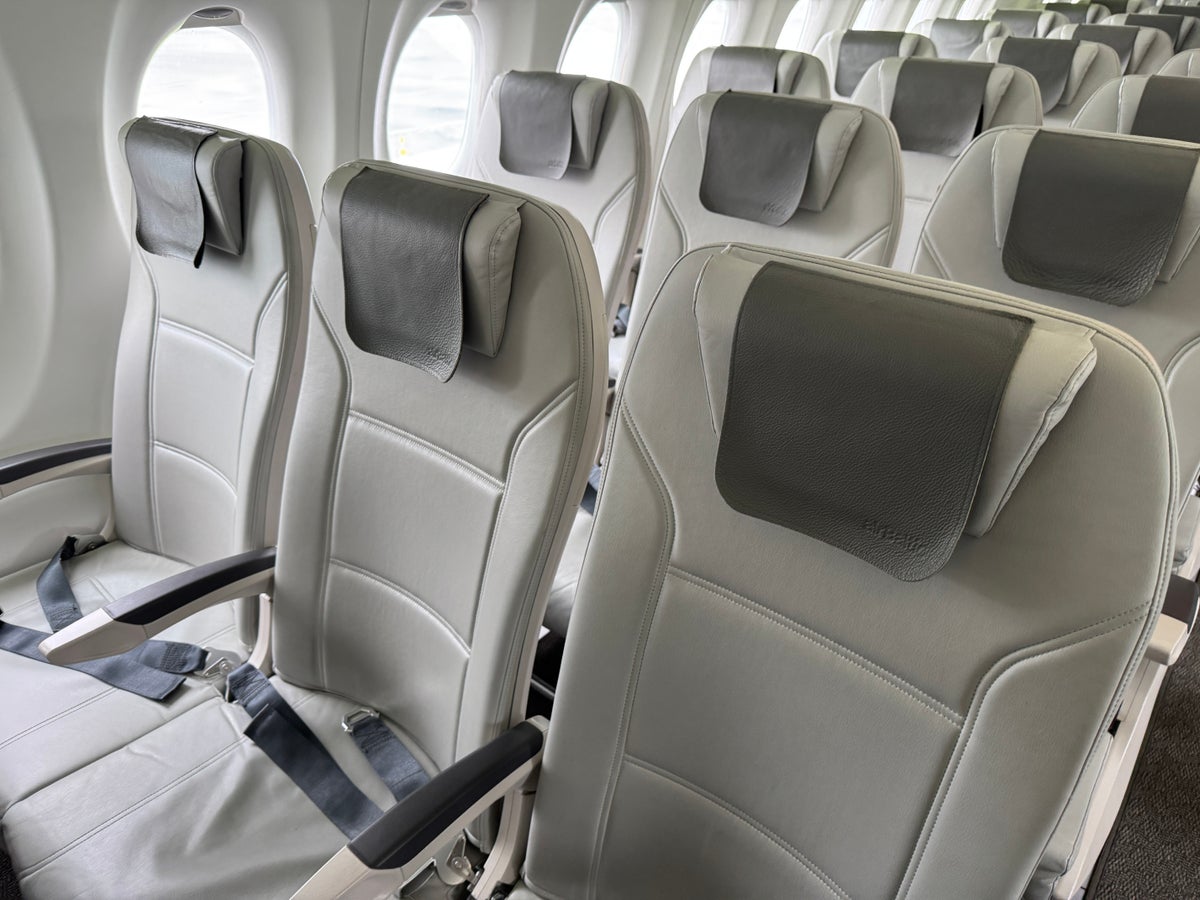 airBaltic A220 300 TLL OSL economy seats on right