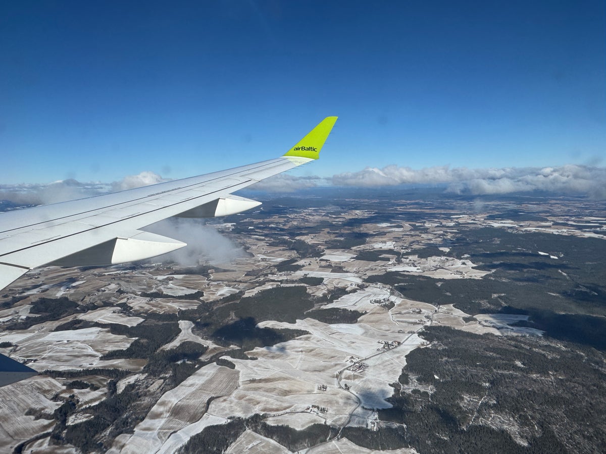 airBaltic A220 300 TLL OSL view