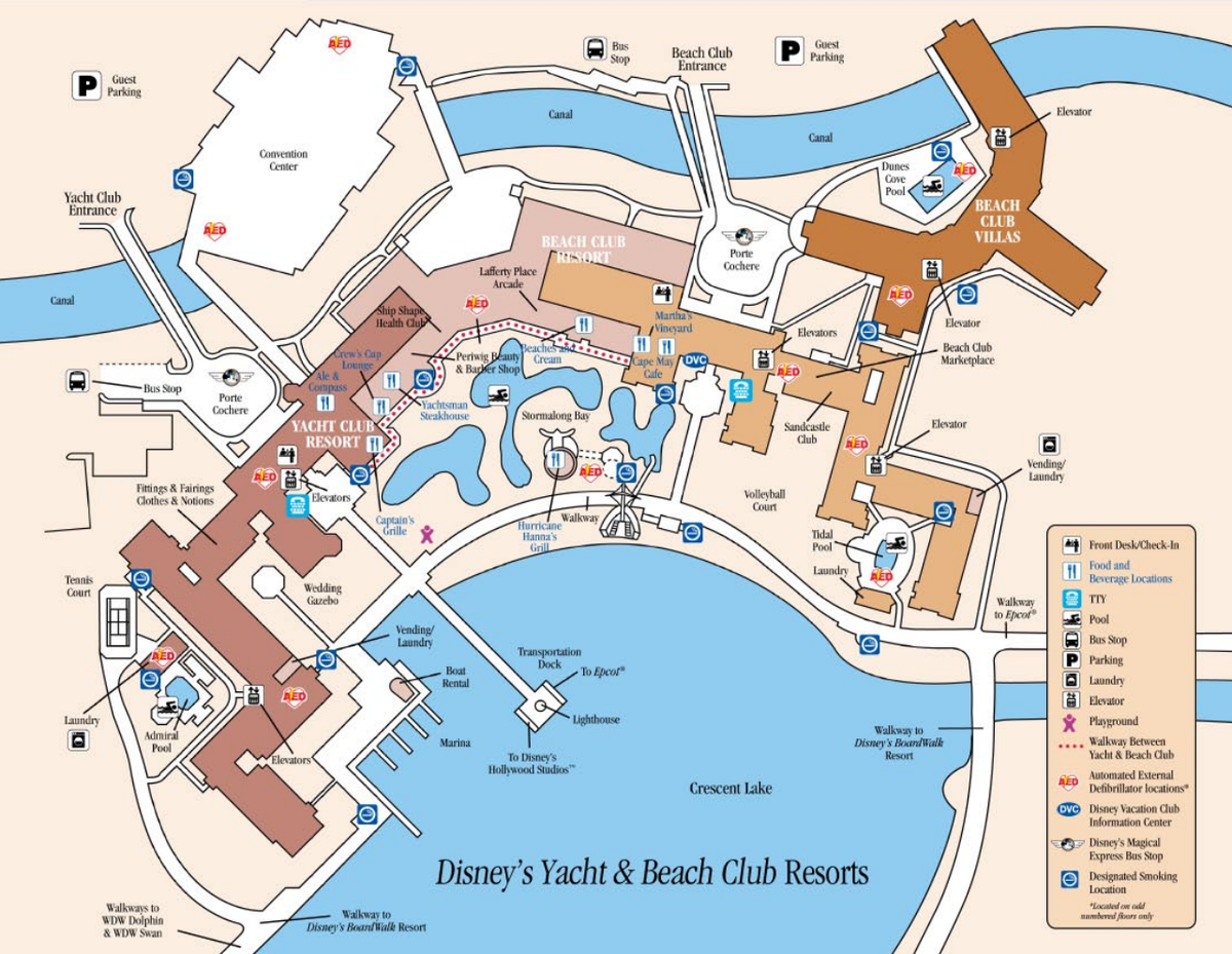 Disney's Yacht & Beach Club Map