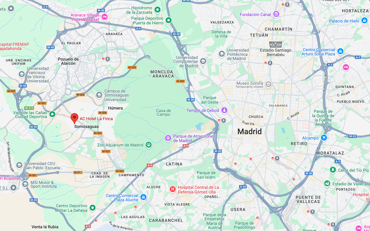 AC Hotel La Finca location map