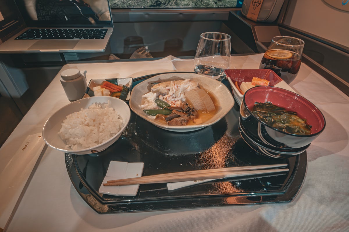 ANA First class meal