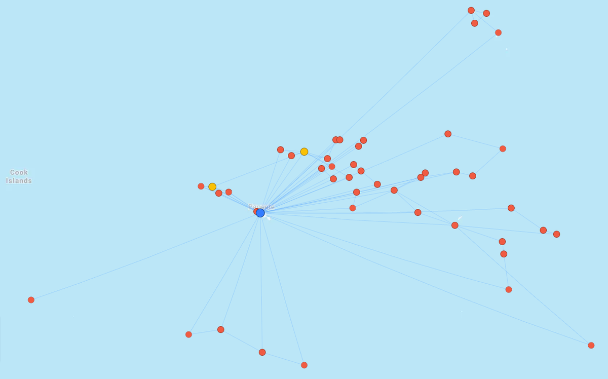 Air Tahiti route network
