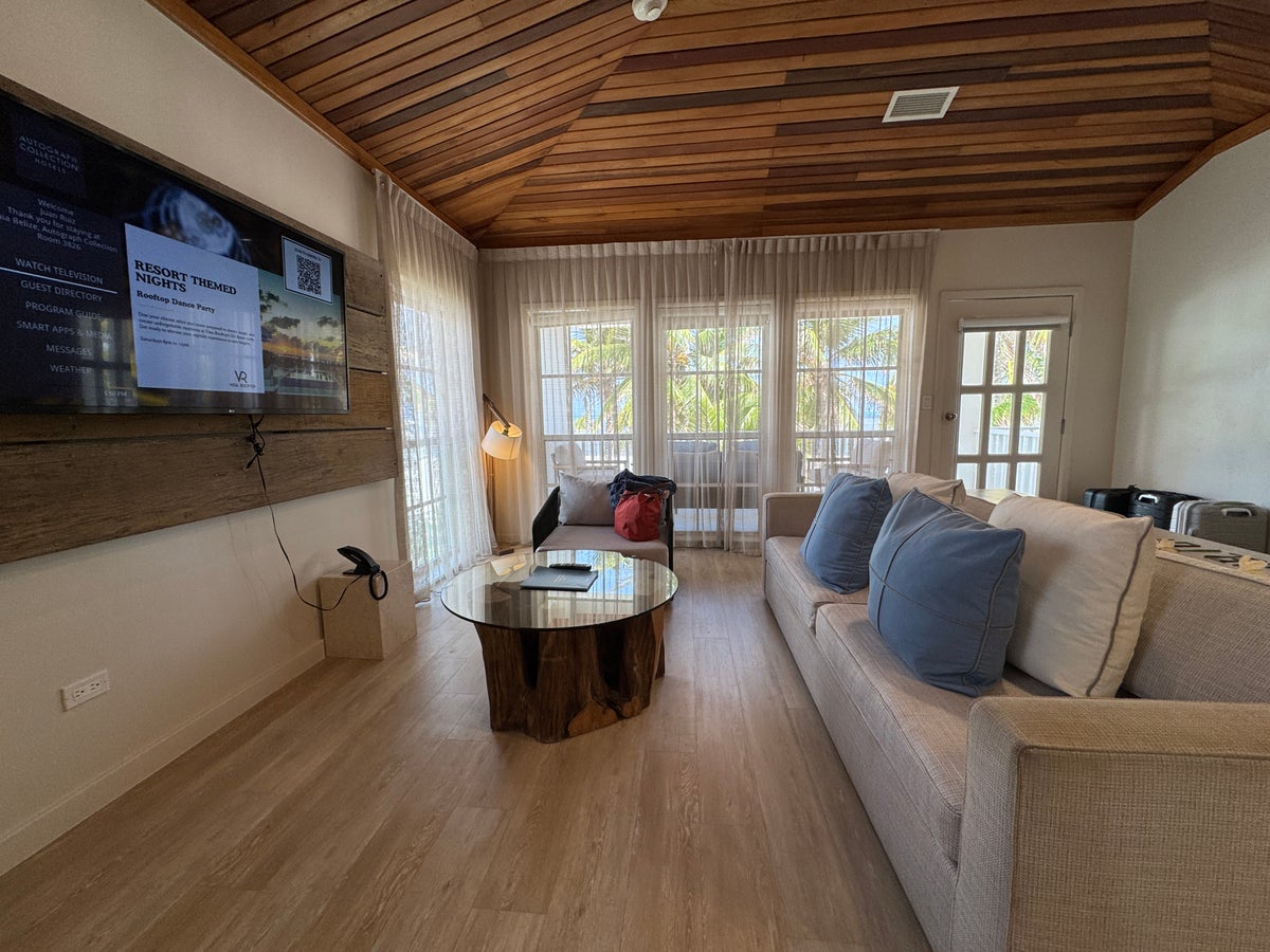 Alaia Belize Reef House Living Room setup