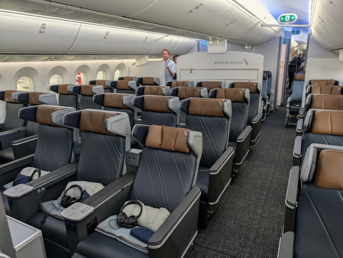 American Airlines 787 9P Premium Economy cabin