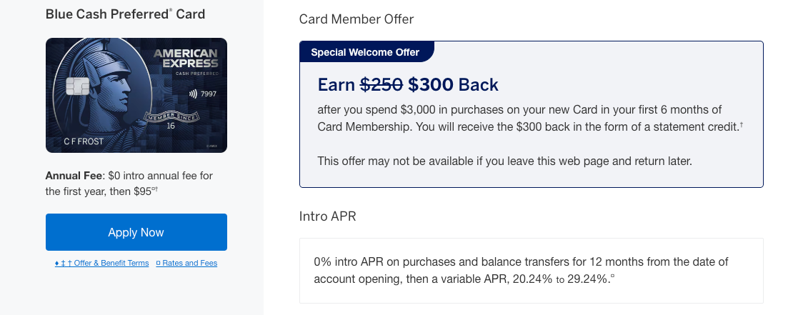 Amex Blue Cash Preferred targeted offer 300 May 12 2025.png