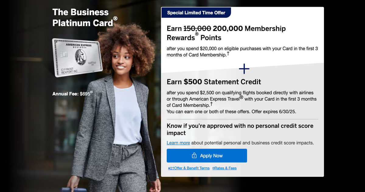 Amex Business Platinum card targeted offer 200k May 12 2025.png