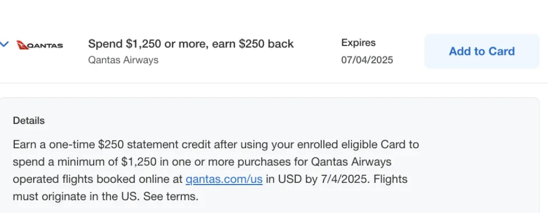 Amex Offer Qantas