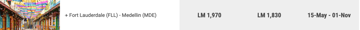 Avianca FLL MDE Flash Sale