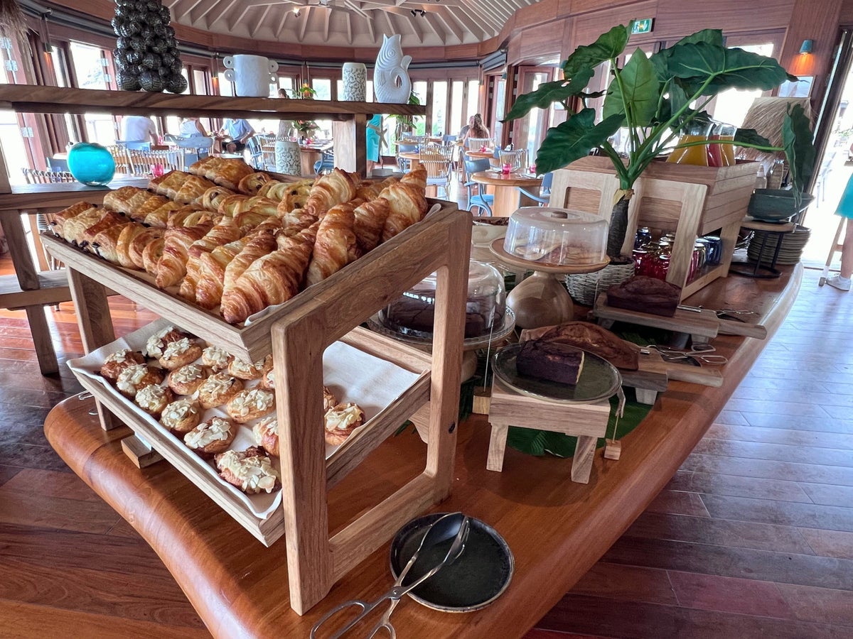 Breakfast buffet at Hotel Manapany