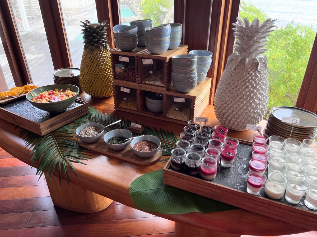 Breakfast buffet at hotel Manapany 
