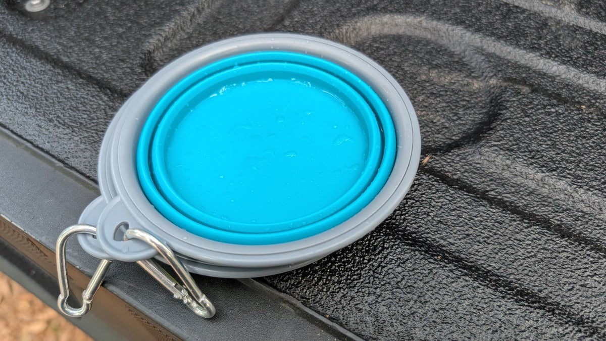Collapsible dog food bowl