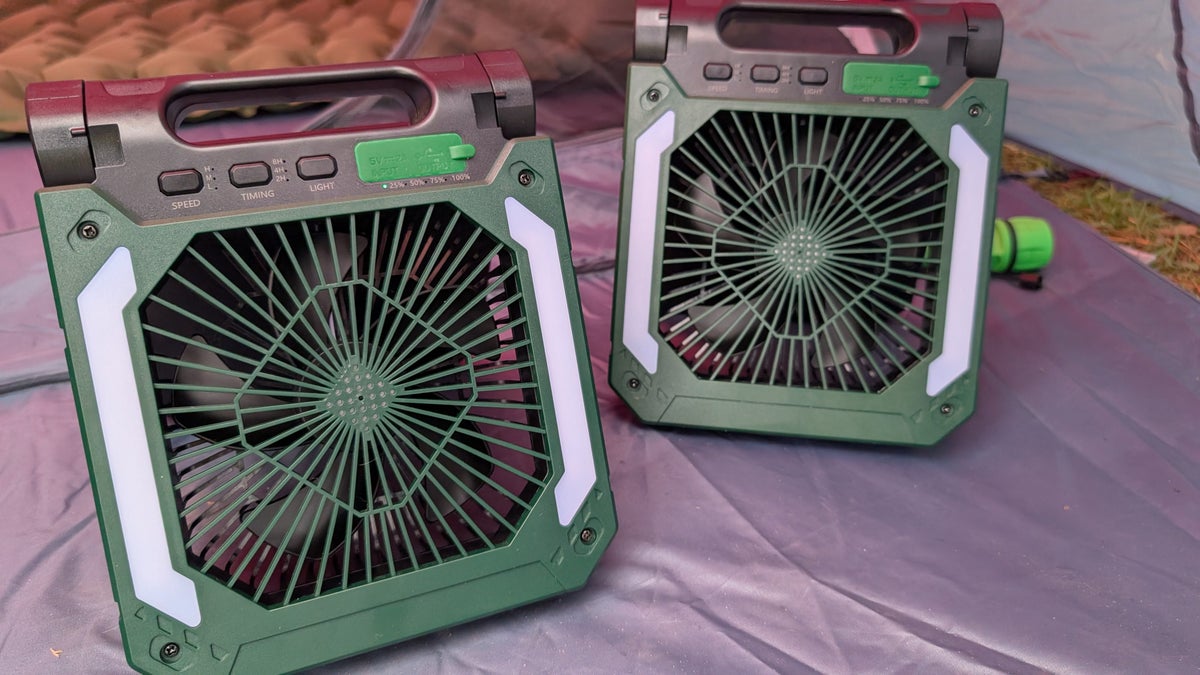 Combo solar light fan and power banks for camping