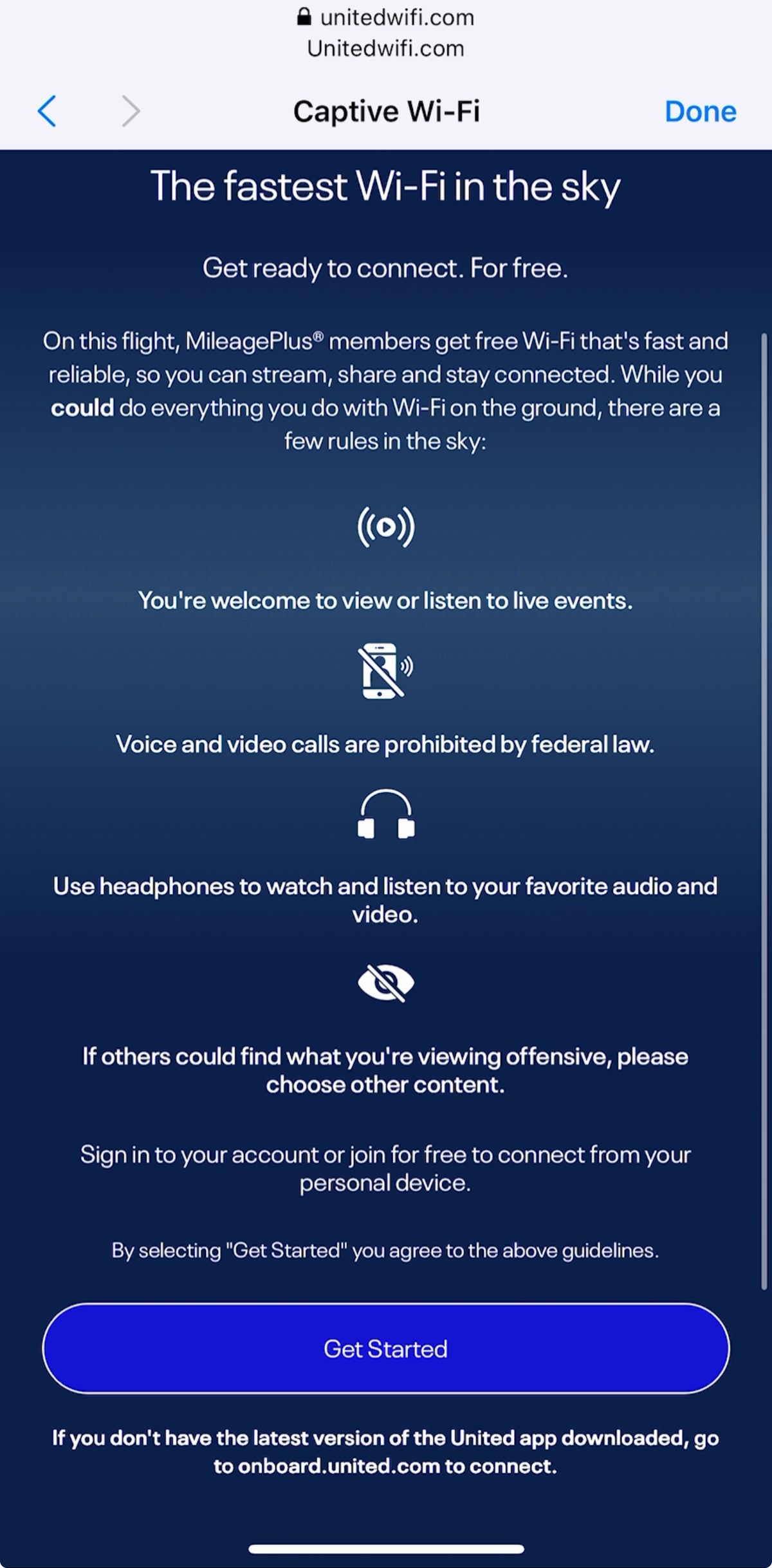 Connecting To Starlink Wifi United