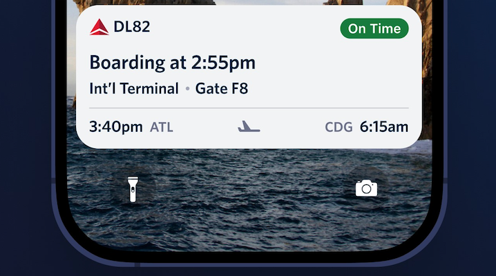 Delta In App Flight Updates
