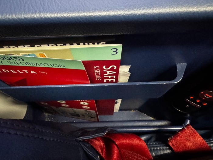 Delta One B757 200 LAX BOS info pocket Delta One B757 200 LAX BOS info pocket