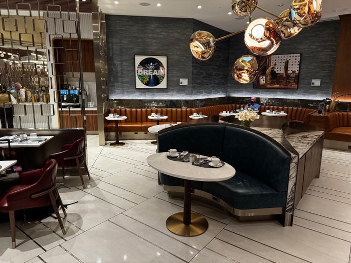 Delta One Lounge LAX rear dining room Delta One Lounge LAX rear dining room