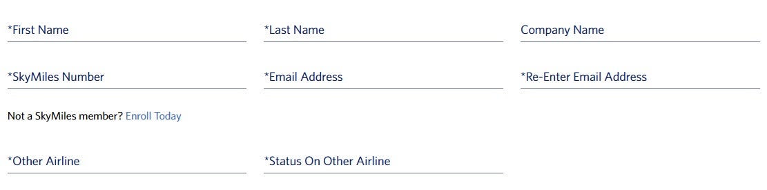 Delta Status Match Enrollment Form