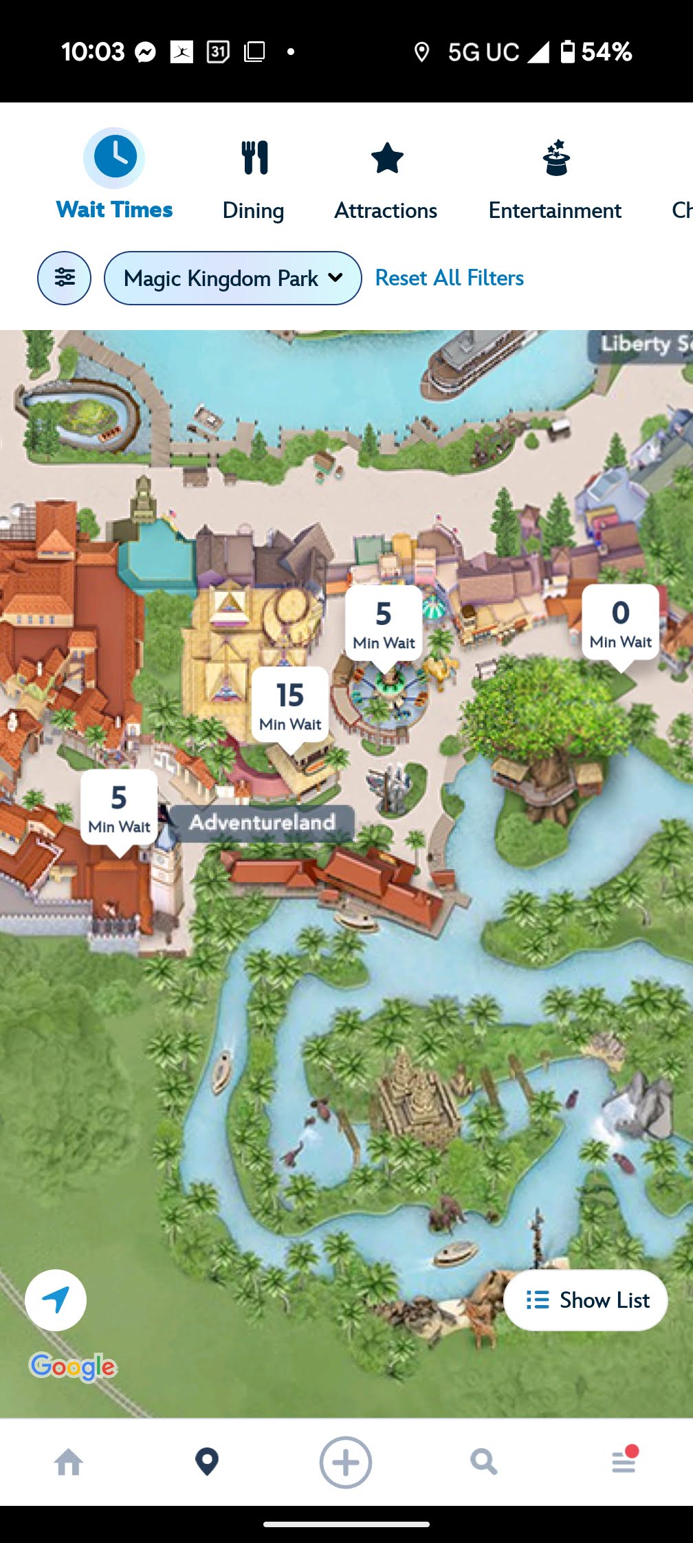 Disney World Magic Kingdom Extra Magic Hours Adventureland wait times