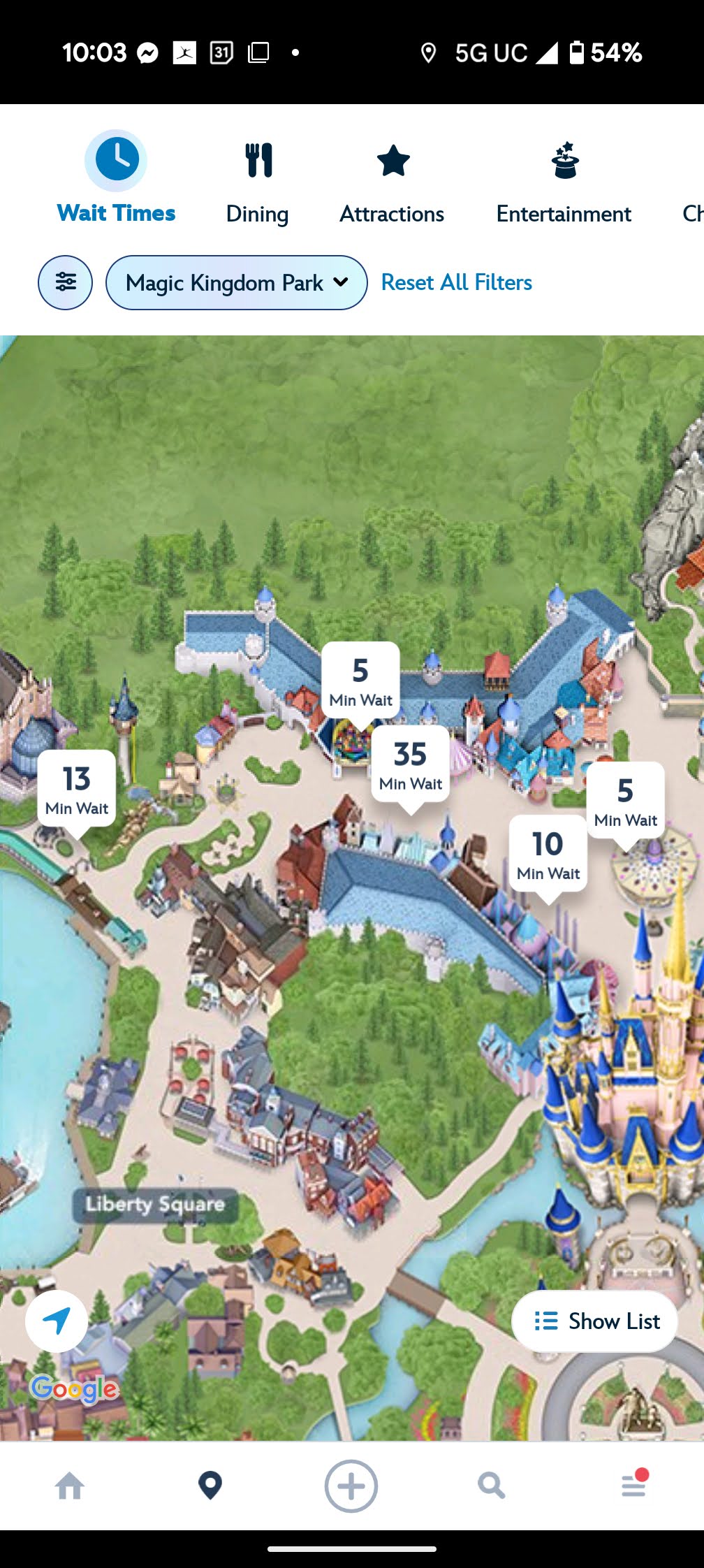 Disney World Magic Kingdom Extra Magic Hours Liberty Square wait times