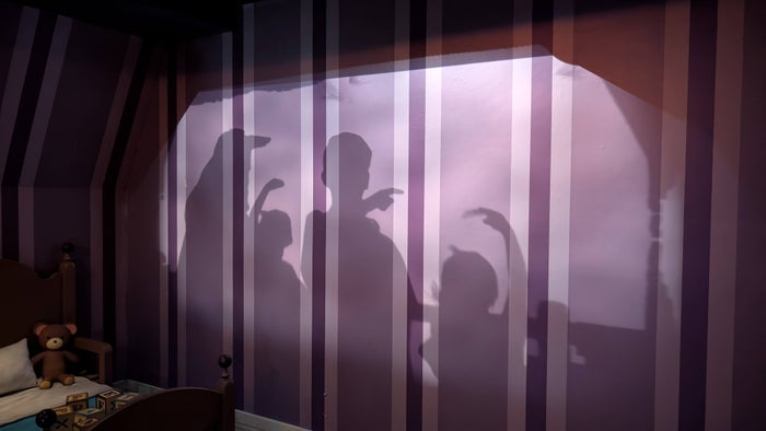 Disney World Magic Kingdom Peter Pans Flight interactive queue Disney World Magic Kingdom Peter Pans Flight interactive queue