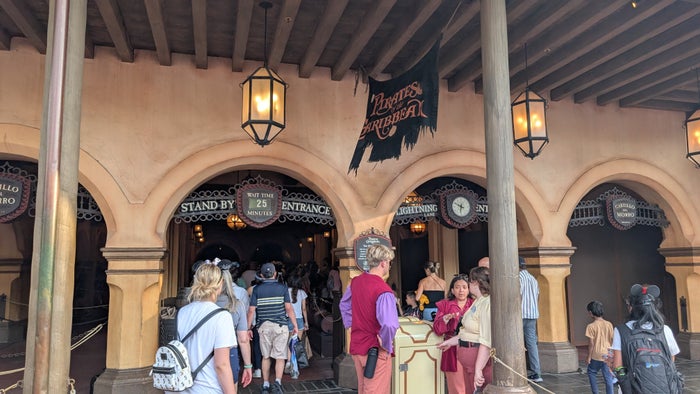 Disney World Magic Kingdom Pirates of the Caribbean entrance Disney World Magic Kingdom Pirates of the Caribbean entrance