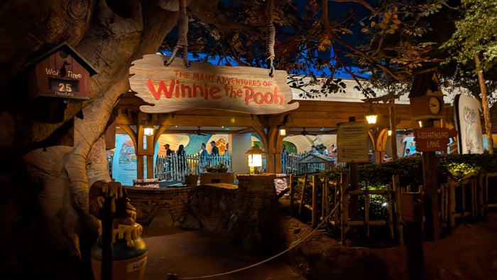 Disney World Magic Kingdom The Many Adventures of Winnie the Pooh entrance Disney World Magic Kingdom The Many Adventures of Winnie the Pooh entrance
