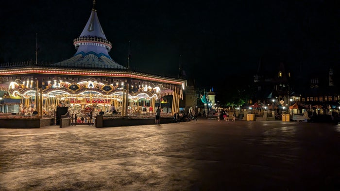 Disney World Magic Kingdom carousel during Extra Magic Hours Disney World Magic Kingdom carousel during Extra Magic Hours