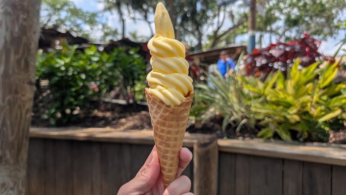 Disney World Pineapple Dole Whip cone at Disney’s Typhoon Lagoon Disney World Pineapple Dole Whip cone at Disney's Typhoon Lagoon