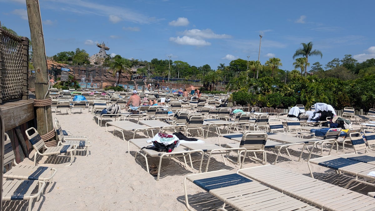 Disney's Typhoon Lagoon beach loungers